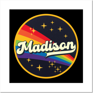 Madison // Rainbow In Space Vintage Style Posters and Art